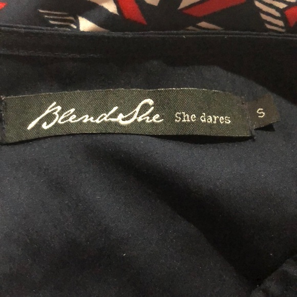 Blend She She Dares red & navy dress size small - Picture 9 of 10